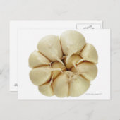 Knoblauch abgeschieden auf weißem Hintergrund, DFF Postkarte (Vorne/Hinten)