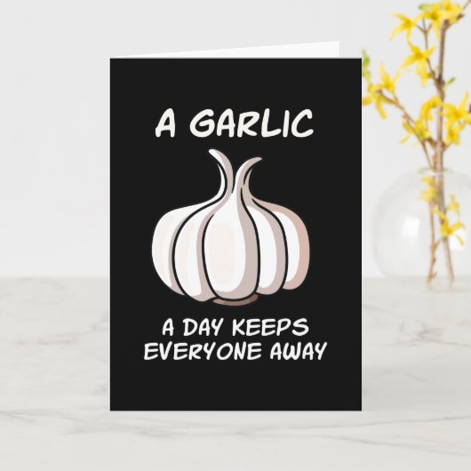 Knoblauch am Tag Knoblauch Gemüsekoch Karte (Gelbe Blume)