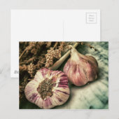 Knoblauch aus Großmutters Garten Postkarte (Vorne/Hinten)