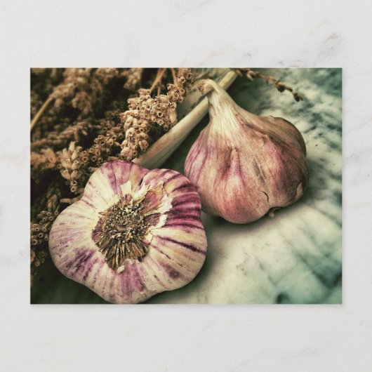 Knoblauch aus Großmutters Garten Postkarte (Vorderseite)