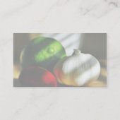 Knoblauch-Birnen-Kalk-Paprika-Paprikaschoten-Chili Visitenkarte (Rückseite)