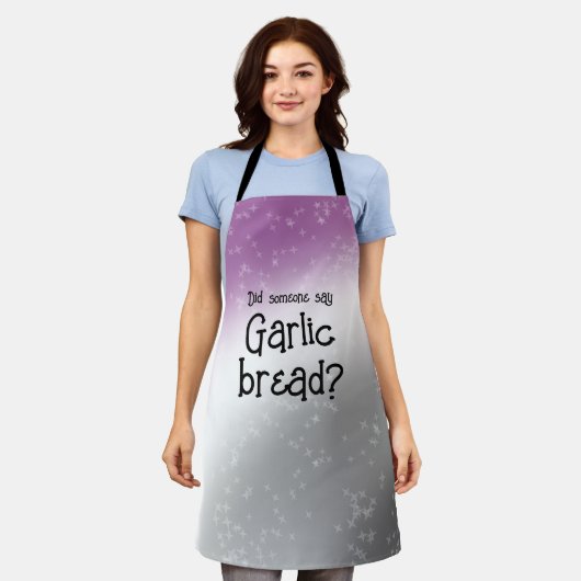 Knoblauch Brot Ace stolz Glitzer Schürze (Getragen)