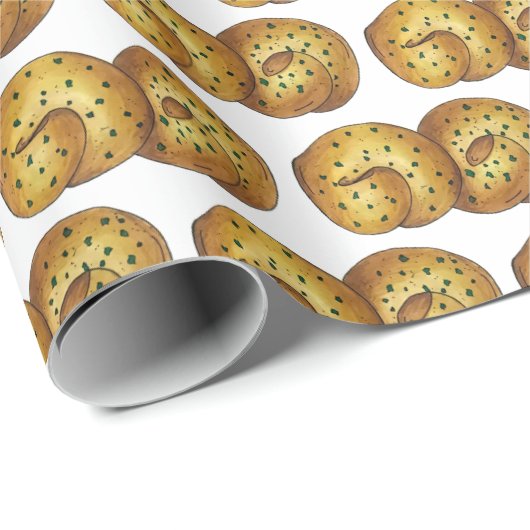 Knoblauch Brot Roll Italienischer Koch Koch Geschenkpapier (Rolleneckpunkt)