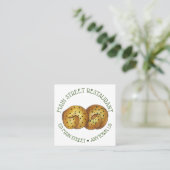 Knoblauch Brot Roll Italienischer Koch Koch Quadratische Visitenkarte (Stehend Vorderseite)