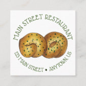 Knoblauch Brot Roll Italienischer Koch Koch Quadratische Visitenkarte (Vorderseite)