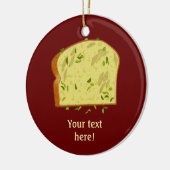 Knoblauch-Butter-Slice des italienischen Brotes -  Keramik Ornament (Links)