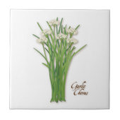 Knoblauch Chives Herb Keramik Tile Fliese (Vorderseite)