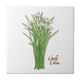 Knoblauch Chives Herb Keramik Tile Fliese