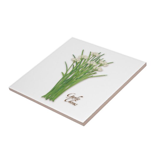 Knoblauch Chives Herb Keramik Tile Fliese (Seite)
