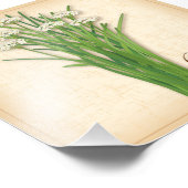 Knoblauch-Chives-Kraut-Foto Print Fotodruck (Ecke)