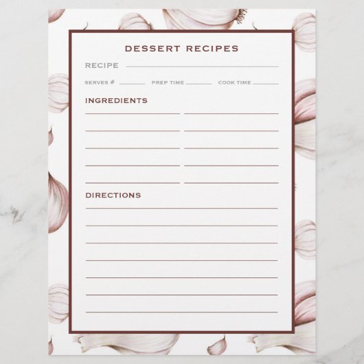 Knoblauch | Einfach weiß | Rezept-Seite (Rückseite)