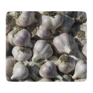 Knoblauch-Ernte-Glasschneiden-Brett Schneidebrett
