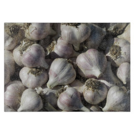 Knoblauch-Ernte-Glasschneiden-Brett Schneidebrett