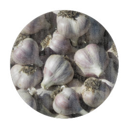 Knoblauch-Ernte-Glasschneiden-Brett Schneidebrett