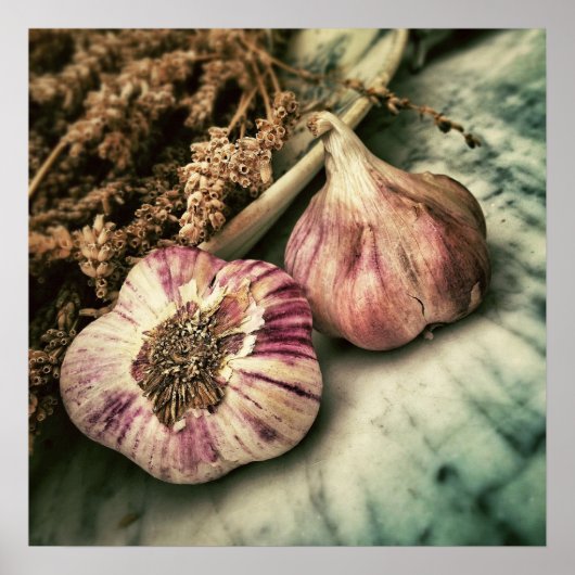 Knoblauch/Feinschmecker-Küchenplakat Poster (Vorne)