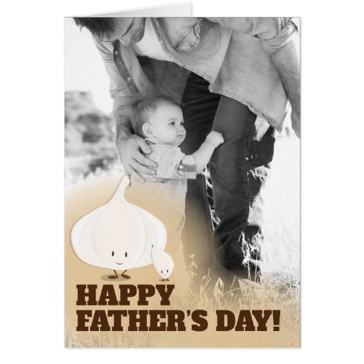 Knoblauch-Foto-Vatertag-Karte (Vorne)