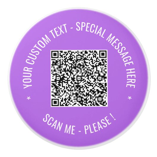 Knoblauch für den benutzerdefinierten QR-Code für  Keramikknauf (Vorderseite)