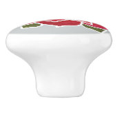 Knoblauch für dezentrale Rote Rose, benutzerdefini Keramikknauf (Seitenansicht)