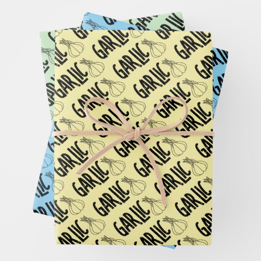 Knoblauch Geschenkpapier Set (Beispiel)