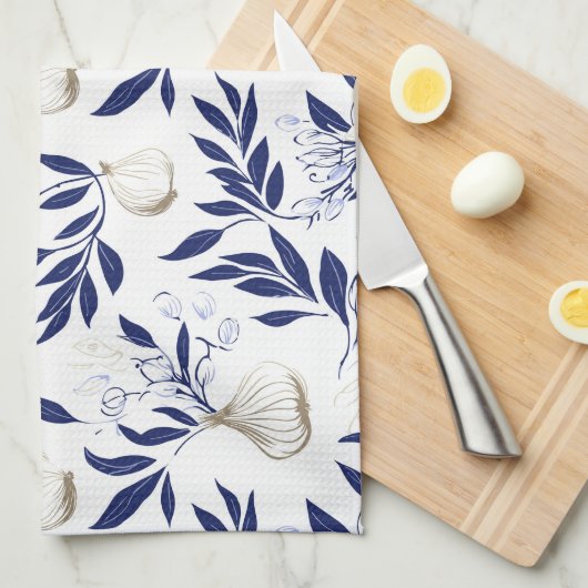 Knoblauch-Glamour - Teetuch Geschirrtuch (Viertel Falte)