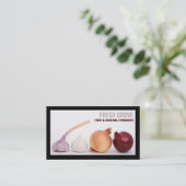 Knoblauch, Greengroceros Visitenkarte (Stehend Vorderseite)