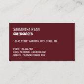 Knoblauch, Greengroceros Visitenkarte (Rückseite)