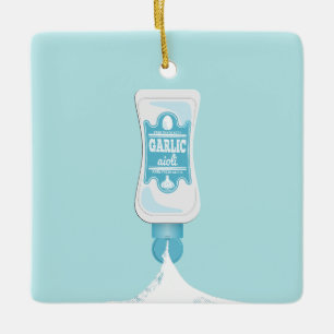 Knoblauch Keramikornament