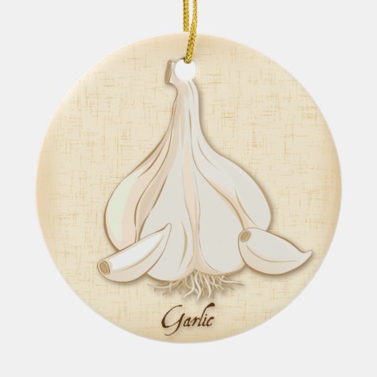 Knoblauch Keramikornament (Vorne)