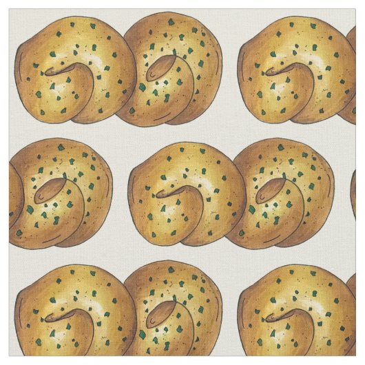 Knoblauch Knoblauch Brot Italienisches Restaurant  Stoff (Nahaufnahme)