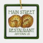 Knoblauch Knoblauch Brot Roll Italienisches Restau Keramikornament (Vorderseite)