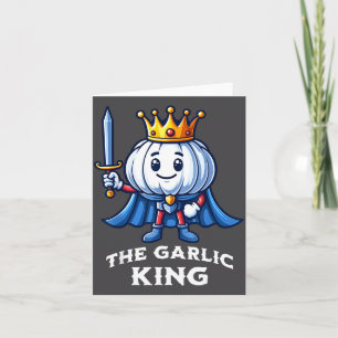 Knoblauch König Lustiges Italienisches Essen Gemüs Karte