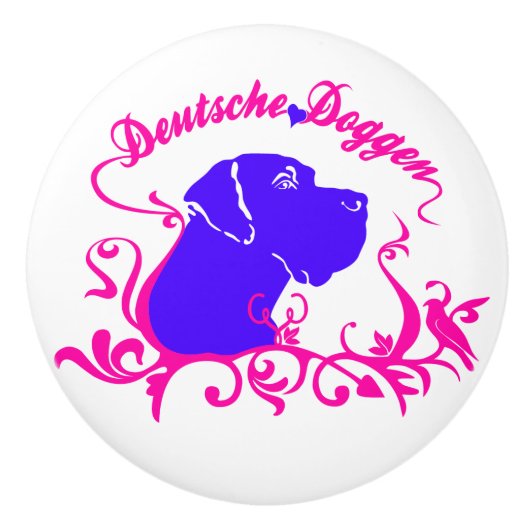 Knoblauch mit großer Däne Keramikknauf (Vorderseite)