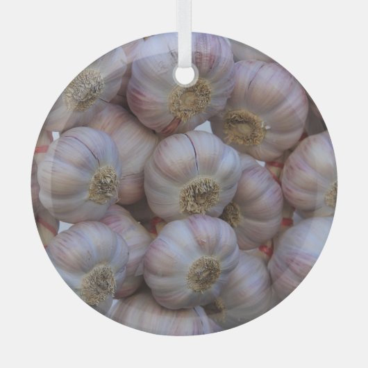 Knoblauch Ornament Aus Glas (Vorderseite)