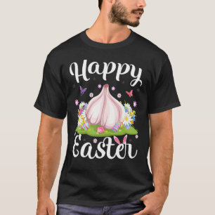 Knoblauch-Oster-Eier-Jagd-Blumen-Knoblauch-Oster-S T-Shirt