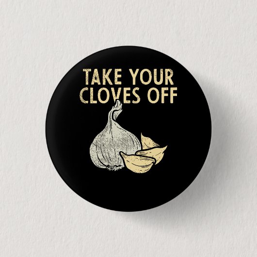 Knoblauch-Pflanze Button (Vorderseite)