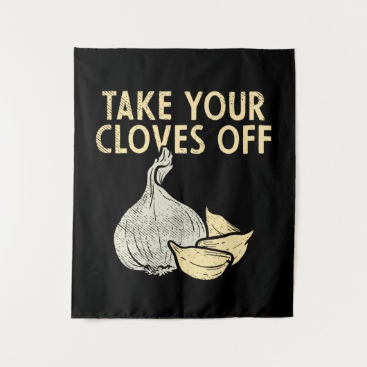 Knoblauch-Pflanze Wandteppich (Vorderseite)