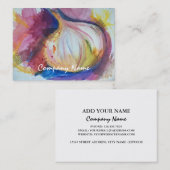 Knoblauch-Porträt-Collage malend künstlerisch Visitenkarte (Vorne/Hinten)