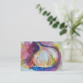 Knoblauch-Porträt-Collage malend künstlerisch Visitenkarte (Stehend Vorderseite)