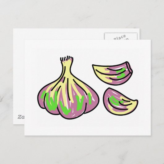 Knoblauch Postkarte (Vorne/Hinten)