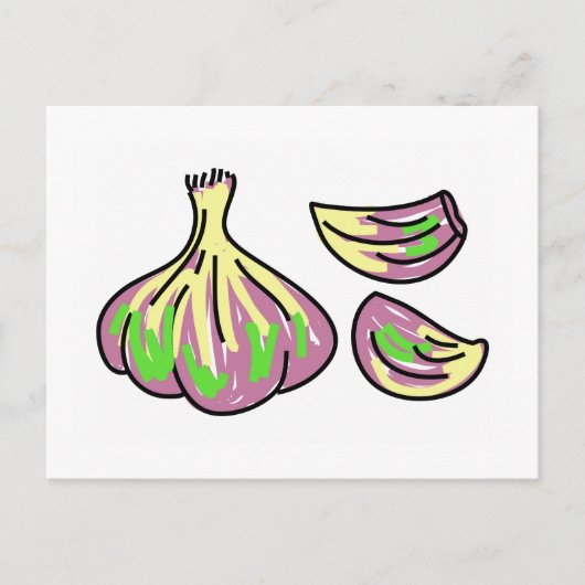 Knoblauch Postkarte (Vorderseite)