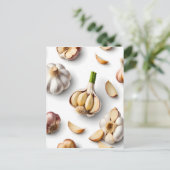 Knoblauch Postkarte (Stehend Vorderseite)