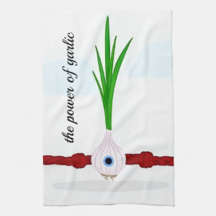 Knoblauch Power - Starkes & Furchtloses T-Shirt Geschirrtuch