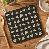 Knoblauch-Rosmarin-Dunkelgrüne Küchen-Botanik Stoff
