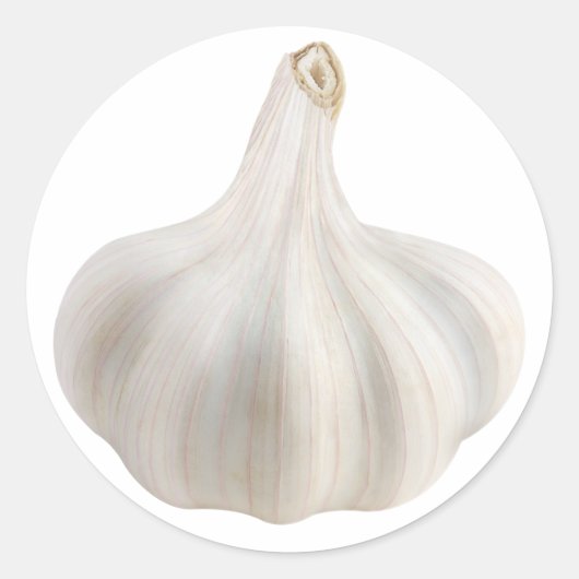 Knoblauch Runder Aufkleber (Vorderseite)