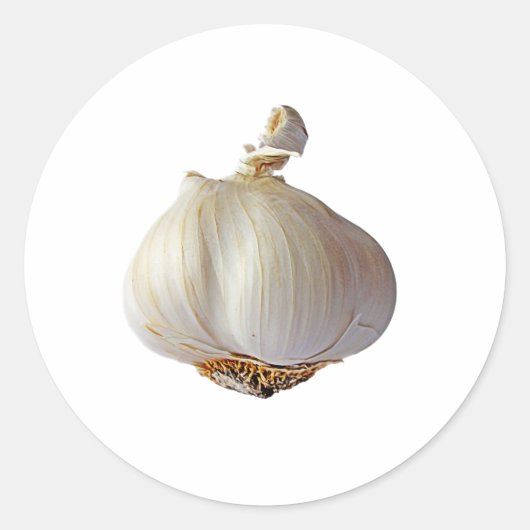 Knoblauch Runder Aufkleber (Vorderseite)