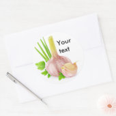 Knoblauch Runder Aufkleber (Umschlag)