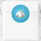 Knoblauch Runder Aufkleber (Tasche)