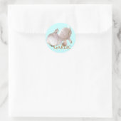Knoblauch und Knoblauch Runder Aufkleber (Tasche)