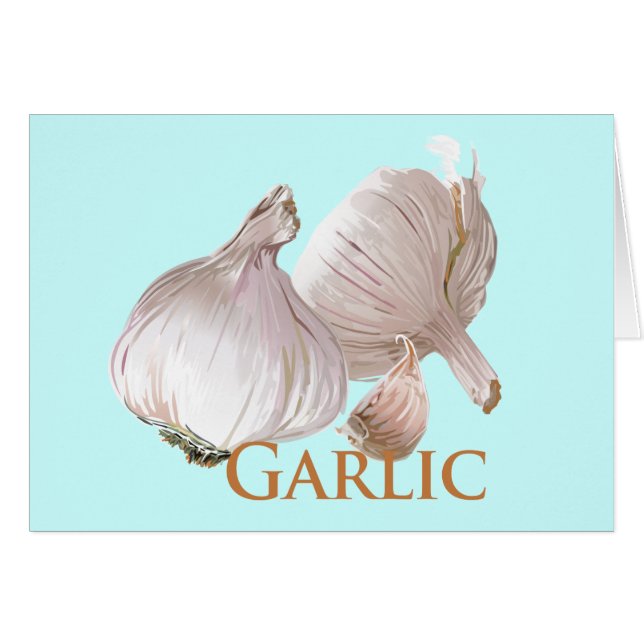 Knoblauch und Knoblauchzehe (Vorderseite (Horizontal))