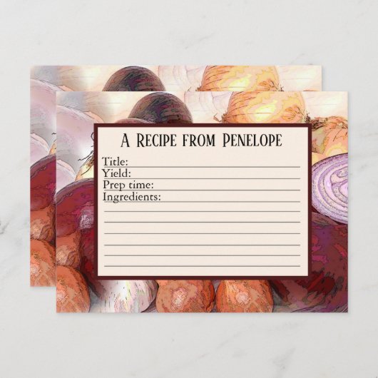 Knoblauch und Name Schreiben Sie auf der Karte des (Vorne/Hinten)